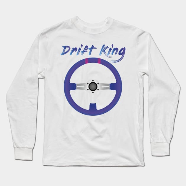 Drift King Purple Long Sleeve T-Shirt by turboosted